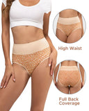 Women’s High Waisted Cotton Panties 5-Pack – Soft, Breathable Full Coverage Briefs