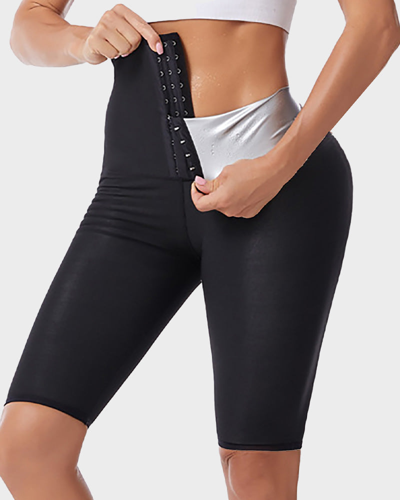 Shesways® Women's 5/8 Length Zippered Sauna Pants for Intense Workouts
