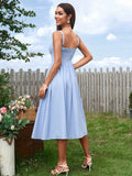 Shesways® Ruched Bust Split Thigh Cami Dress
