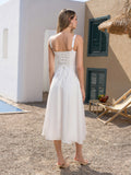 Shesways® Ruched Bust Split Thigh Cami Dress