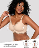 Shesways® Soft Full Coverage Scalloped Wireless Jelly Bra
