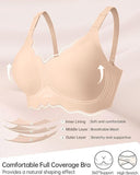 Shesways® Soft Full Coverage Scalloped Wireless Jelly Bra