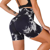 Shesways® Tie-Dye High Waist Hip Lift Bike Shorts