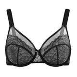 Shesways® Lace Trim Contour Bra-Black