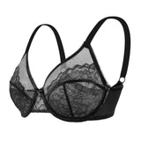 Shesways® Lace Trim Contour Bra-Black