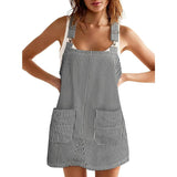 Casual Striped Denim Dress