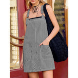 Casual Striped Denim Dress