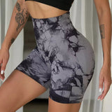 Shesways® Tie-Dye High Waist Hip Lift Bike Shorts
