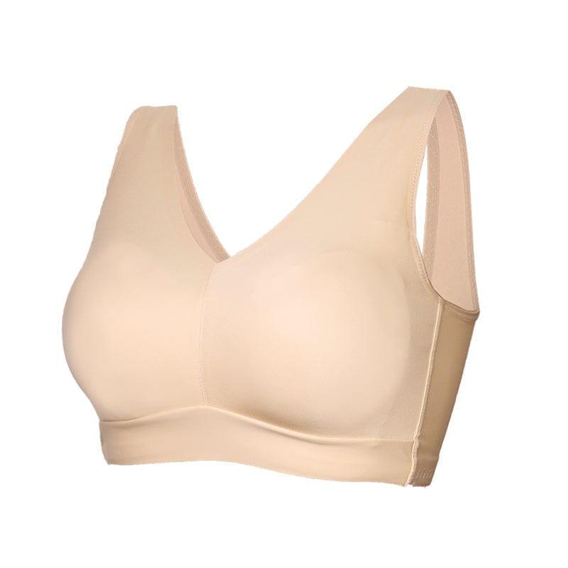 Shesways®"Feel like not wearing one" Plus Size Wireless Sports Bra - Beige