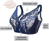 Shesways®“Full Coverage” Plus Size Lace Underwire Bra