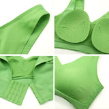 Shesways®"Feel like not wearing one" Plus Size Wireless Sports Bra - Green