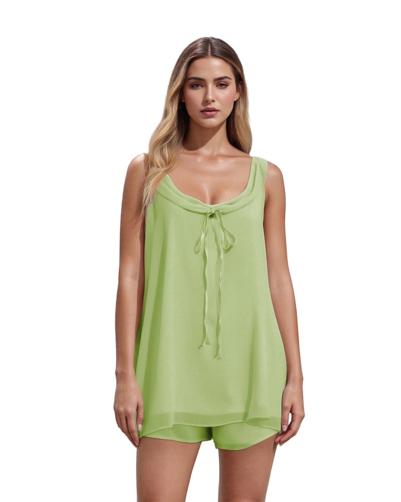 Cotton Crop Top-Flow Pant Two‑Piece Set