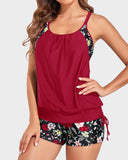 Flattering Two-Piece Tankini Swimsuit