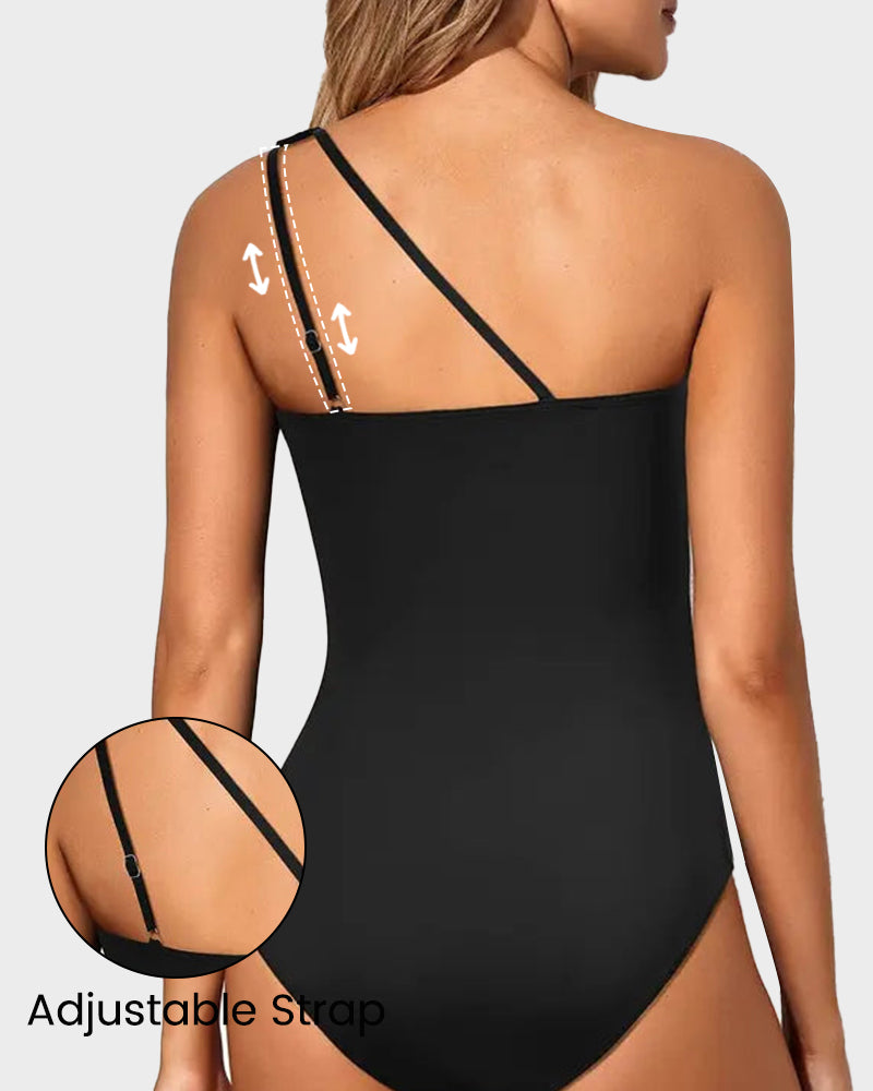 Shesways® Sculpting One-Shoulder Bathing Suit