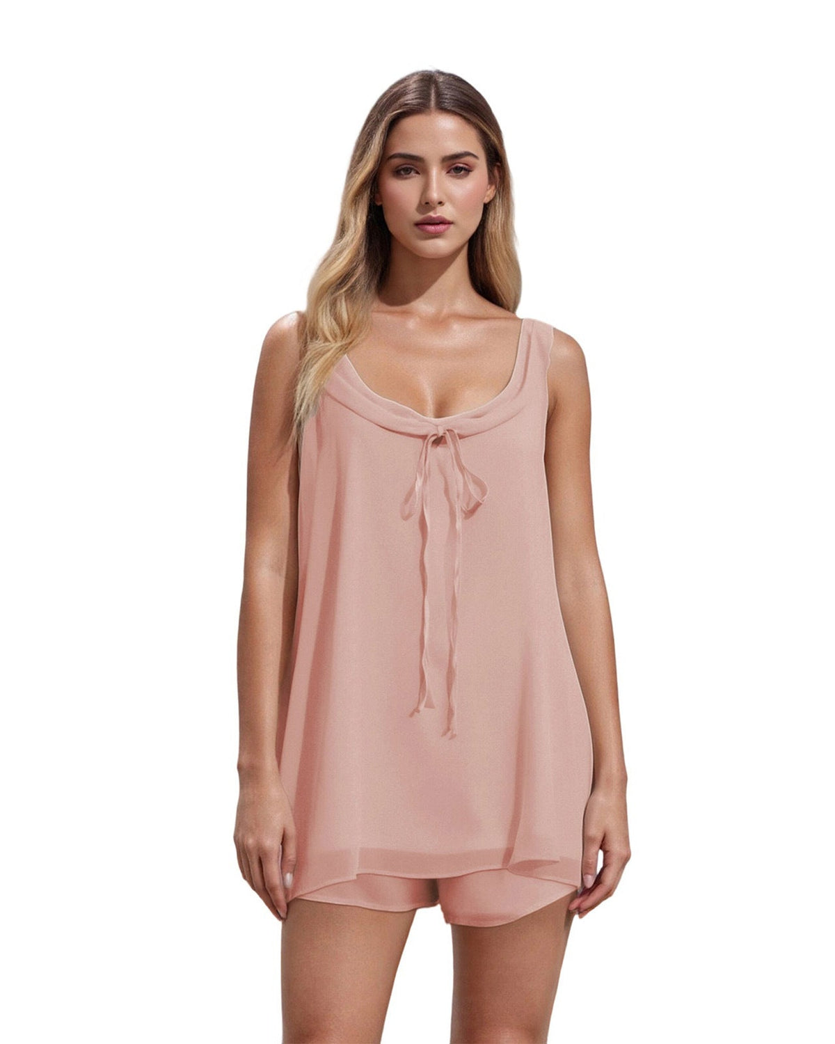 Cotton Crop Top-Flow Pant Two‑Piece Set