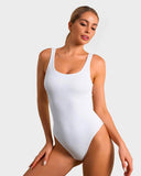 ShesWays® Wide Strap Backless Thong Bodysuit