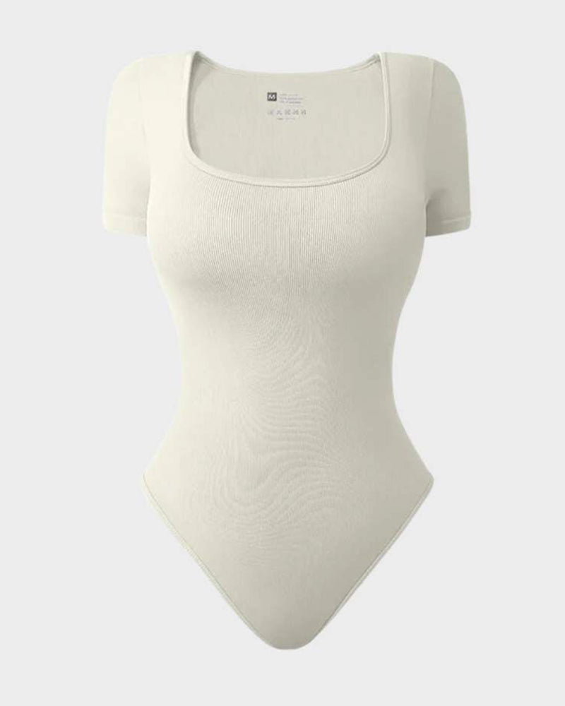 ShesWays® Basic Square Neck Bodysuit