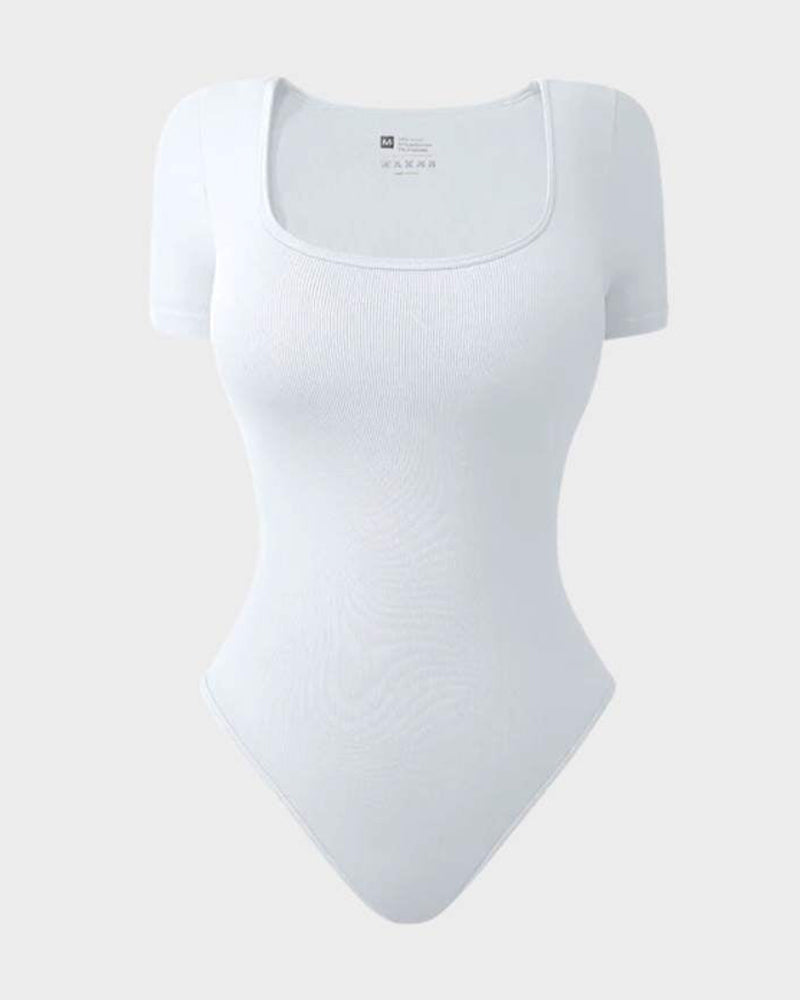 ShesWays® Basic Square Neck Bodysuit