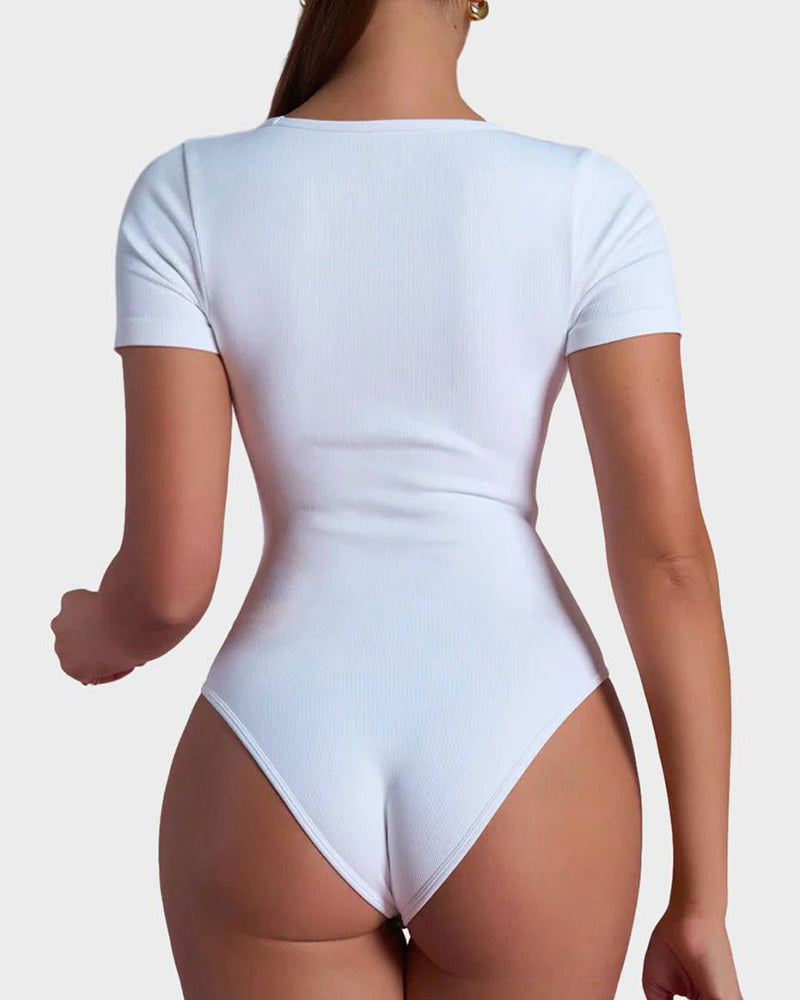 ShesWays® Basic Square Neck Bodysuit