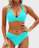 Shesways® Vintage Halter Neck Bikini Swimsuit Set