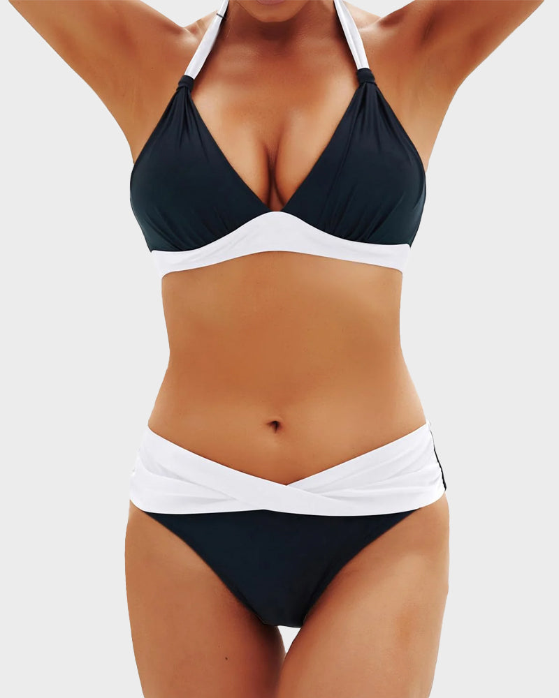 Shesways® Vintage Halter Neck Bikini Swimsuit Set