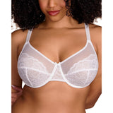 Shesways® Lace Trim Contour Bra-White