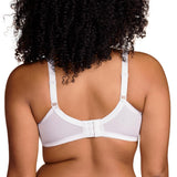 Shesways® Lace Trim Contour Bra-White